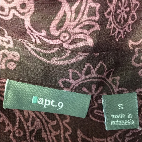 🌞 Apt. 9 Multi Black Sheer Blouse Size S (B-70) - Picture 4 of 4